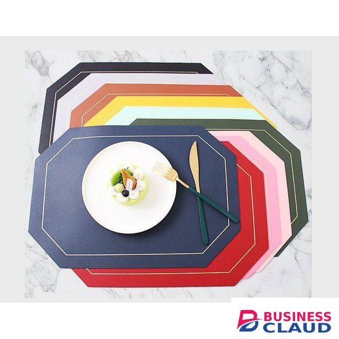 6Pcs Double sided PU leather Nordic Style Antislip Tablemats