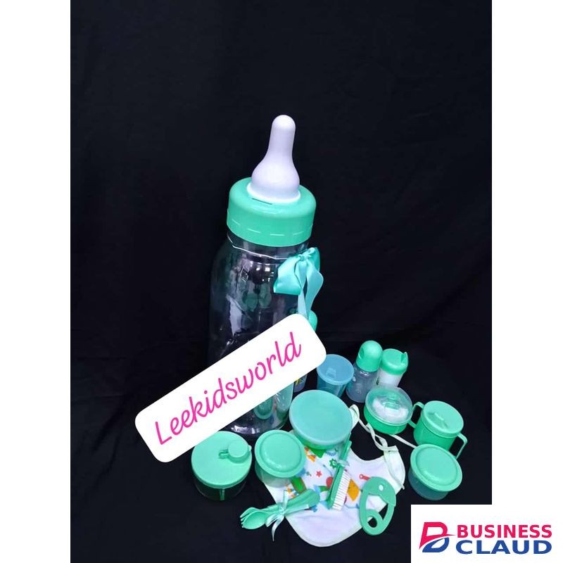 Baby Bottle Bank Gift Set - Green