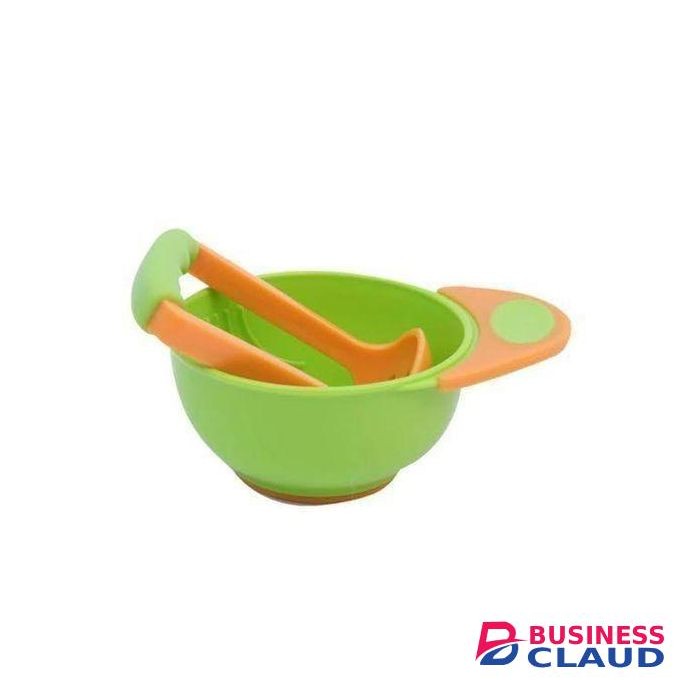 Baby Food masher lime green & orange