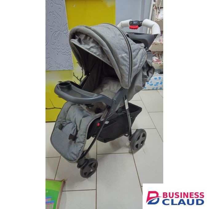 Baby Stroller With Feeding Tray- Grey