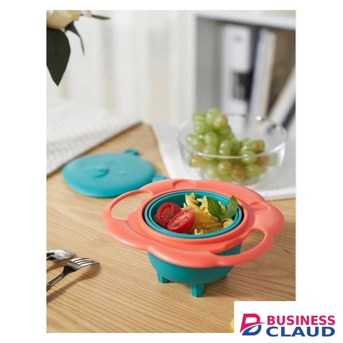 Gyro Bowl 360 Degrees Rotation Baby Magic Bowl Spill Resistant Snack Bowls For Toddlers