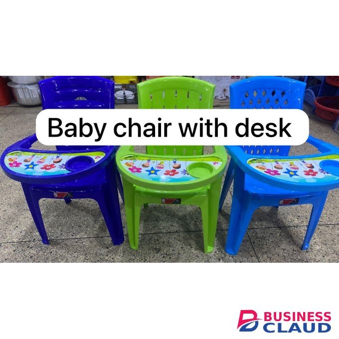 Plastic Baby Chair For Feeding, Kids Study Table Chair With High Backrest