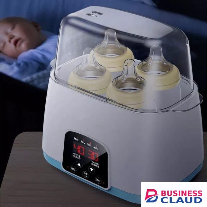 Baby Milk Bottle Sterilizer and Warmer 6-in-1 Multifunction Automatic Intelligent Thermostat Baby Bottle Disinfection and Heating Machine Blue and Pink 24x19x14cm 2-3 Bottles Capacity