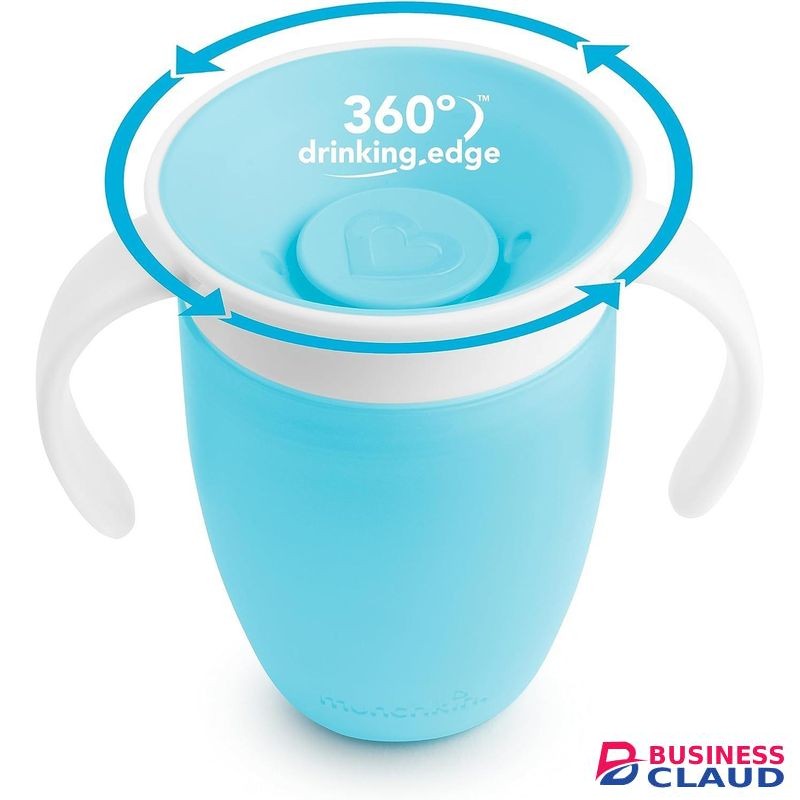 360° Leak-Proof Infant Training Cup – 300ml Non-Spill Baby Learning Cup with Double Handles & Flip-Top Lid – BPA-Free Interactive Toddler Sippy Cup