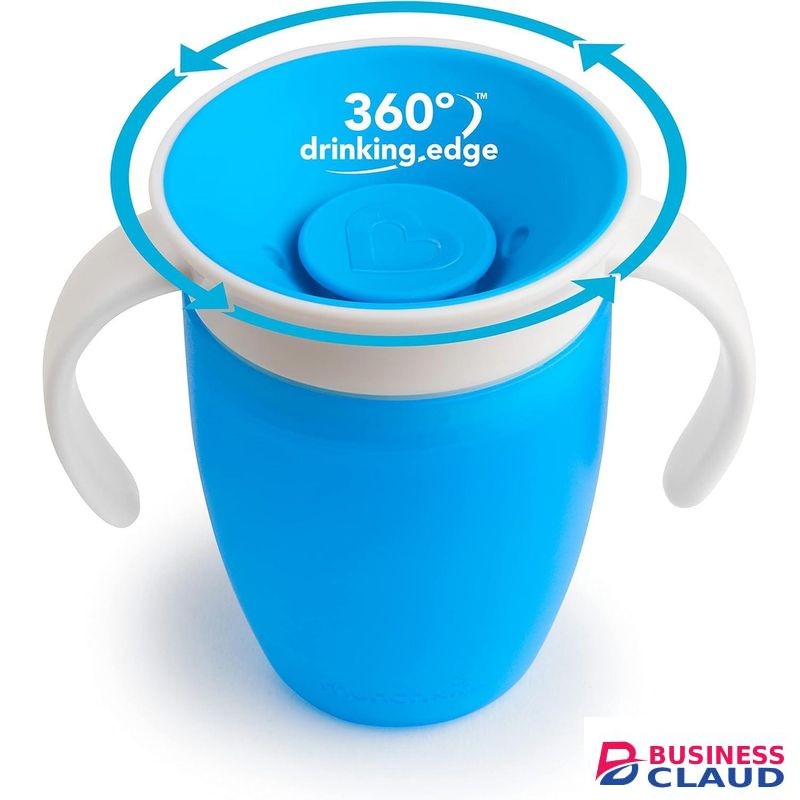 360-Degree Leak-Proof Infant Training Cup, Double Handle Spill-Proof Toddler Sippy Cup – Pink/Green/Blue