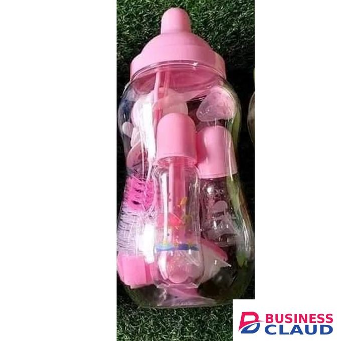 Baby Bottle Bank Gift Set - Pink