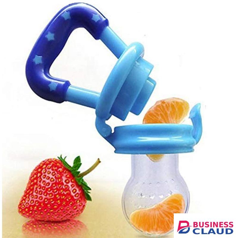 Baby Fruit Feeder Pacifier Nibbler for Baby Silicone Fruit and Juice Feeder Teether for Baby Kids Nipple Pacifier for Fruits with Protective Cap BPA Free (Multicolor Pack of 4)