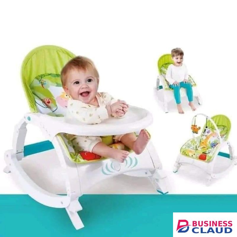 3-in-1 Multi-Functional Baby to Toddler Rocker – Feeding, Play & Relax Seat