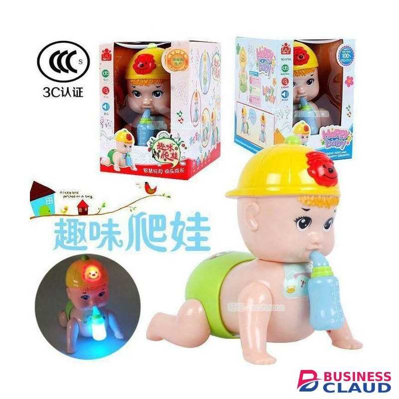 crawling baby toy with feeding bottle
