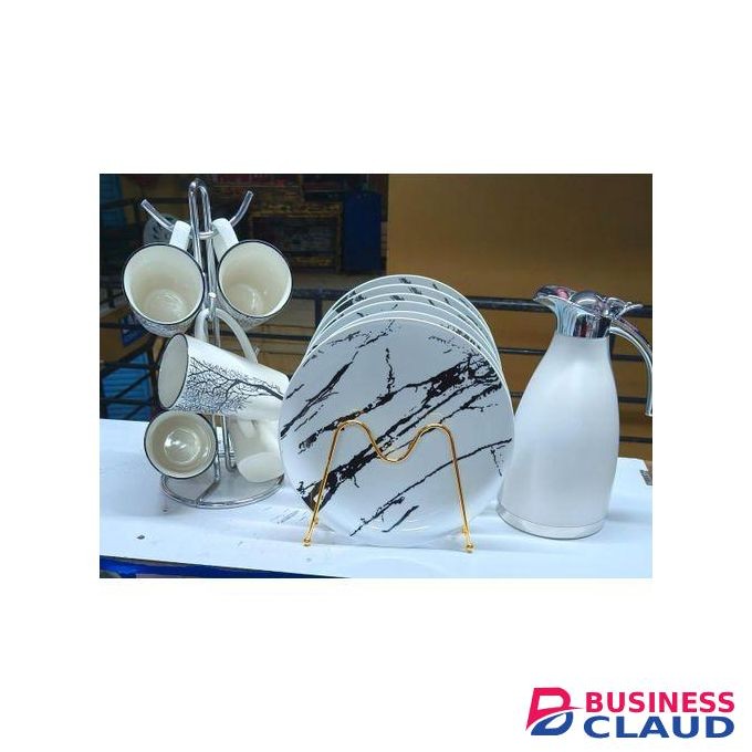 White 13 pieces DINNER/BREAKFAST SET