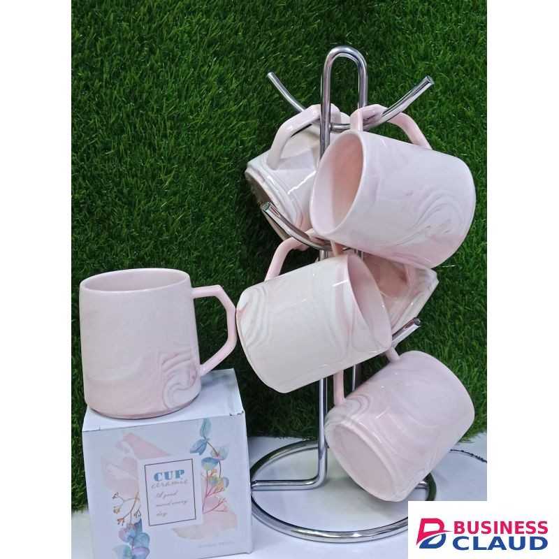 6 pc gift cup pot Shinny