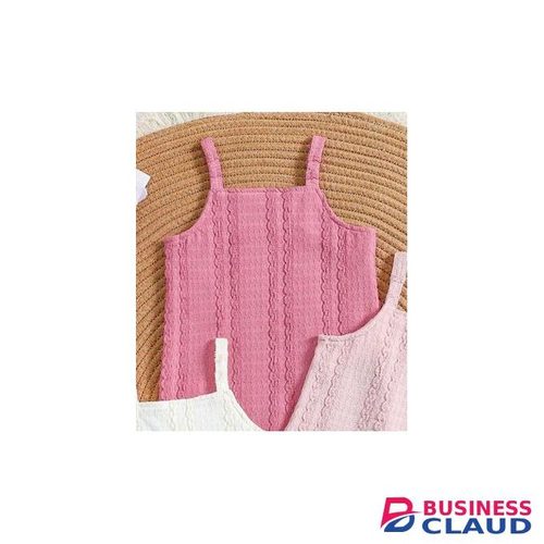 Catpapa Exclusive Perks for Loyal Customers!1pcs 1-3Years Baby Girls Solid Color Tank Tops-pink