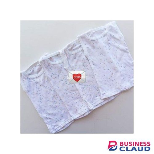 6PCs Pure Cotton Printed New Born Baby Vest