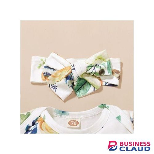 Catpapa 0-24 Months Baby Girl Floarl Bodysuit With Skirt Fashion Daily Wear