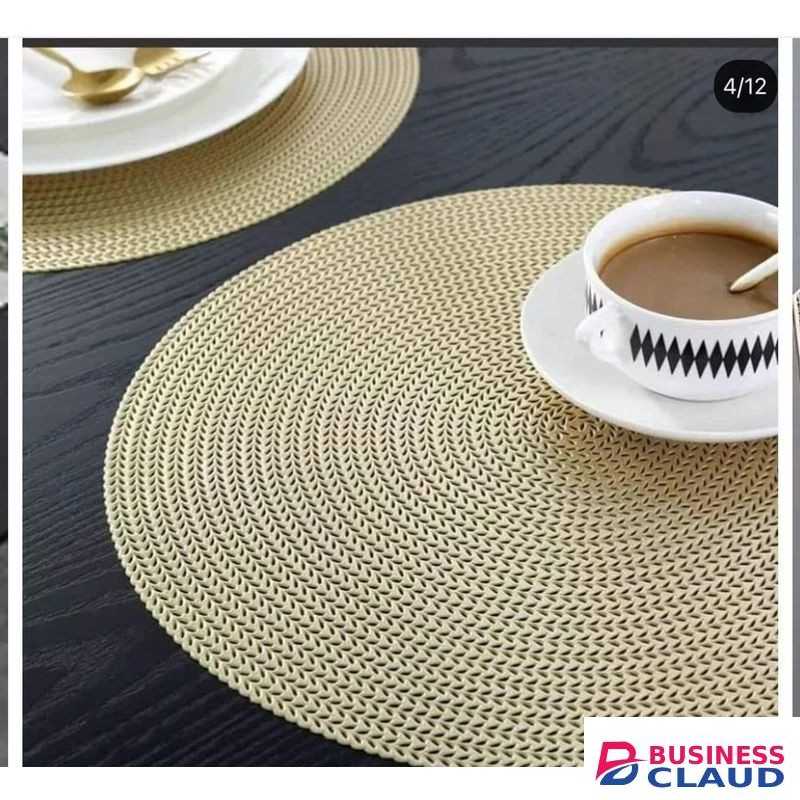 6pcs Round Hollow Table matss