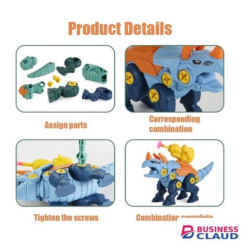 YWZX 2-piece puzzle disassembly toy dinosaur (Tyrannosaurus rex, Triceratops)