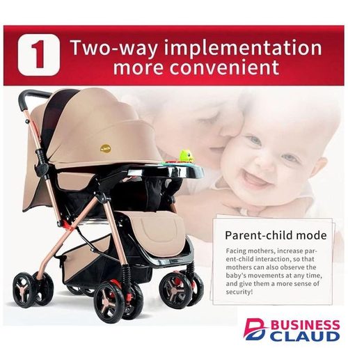 Folding baby stroller lightweight four-wheel shock-absorbing baby stroller