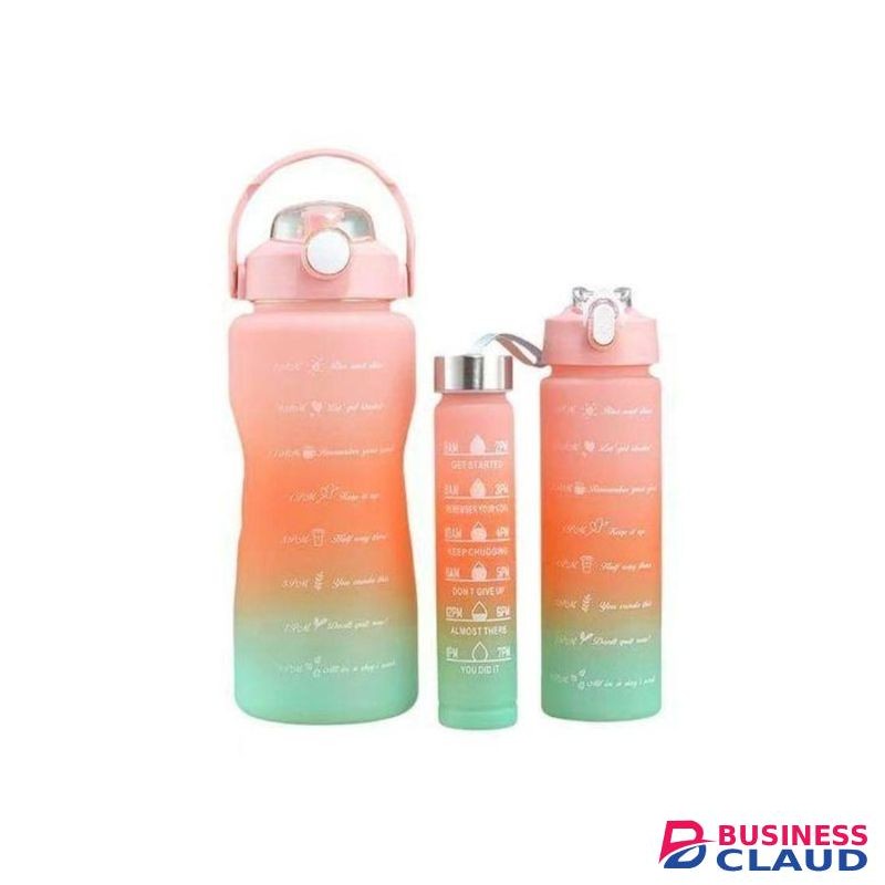 Eco Friendly Motivational water bottle set -3pcs
