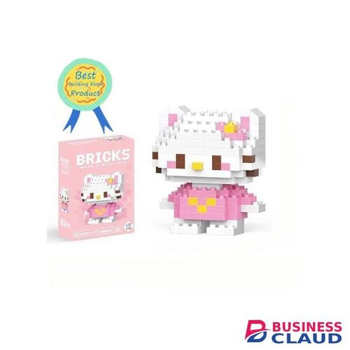 Pink cat doll mini building baby toy-6 years+