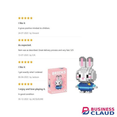 Gray Rabbit doll mini building baby toy-6 years+