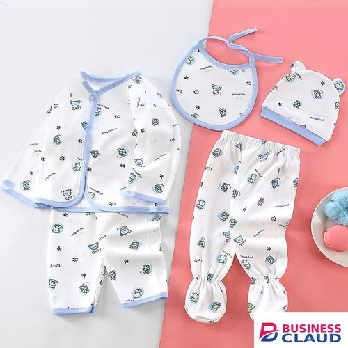 SXCHEN 5-Pack Baby Cartoon Pure Cotton Comfortable Breathable A-Grade Suit