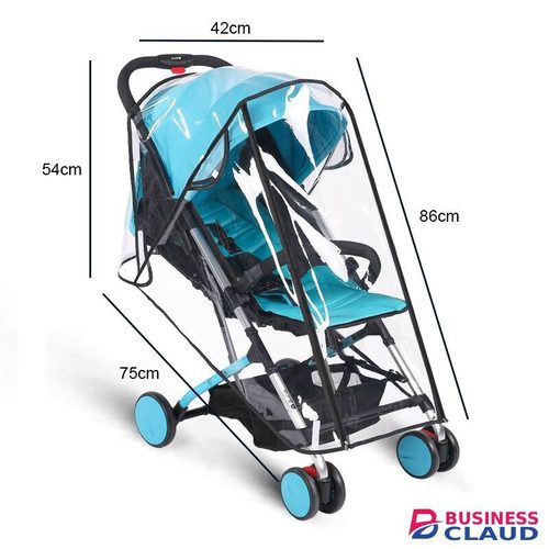 Baby Stroller Waterproof Rain Cover Wind Dust Shield Carrier Raincover White