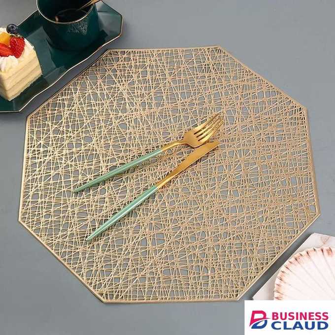 6pcs non-woven octagonhollow place/table mats