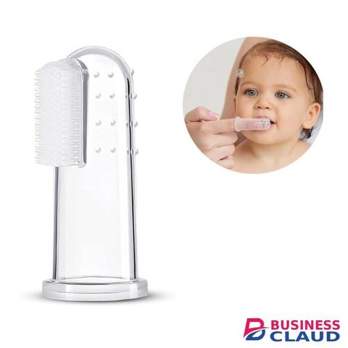 ShebSheb 1 pc Baby Silicone Finger Toothbrush, Soft Dual‑Side Infant Gum & Tongue Cleaner, Food‑Grade, BPA‑Free Oral Care Tool