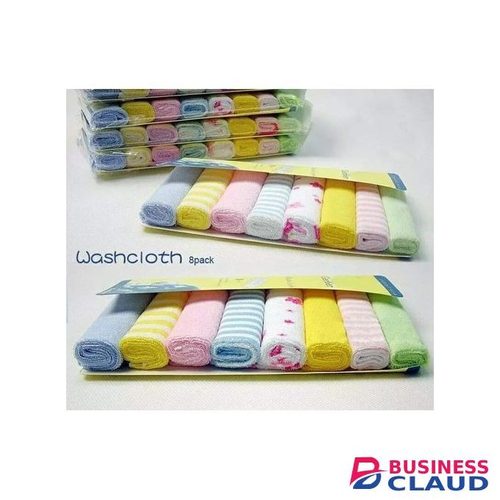 8 Multicolor Assorted Infant Newborn Bath Towel Washcloth