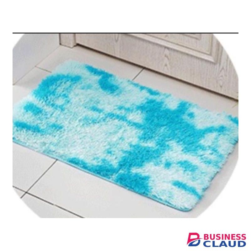 Blue Fluffy Mat -Size 45×75cm