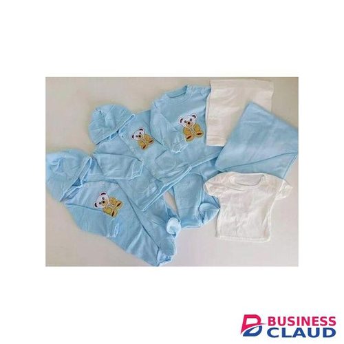 Fashion 8PCS UNISEX NEW BORN BABY RECEIVING SET-BLUE WHITE