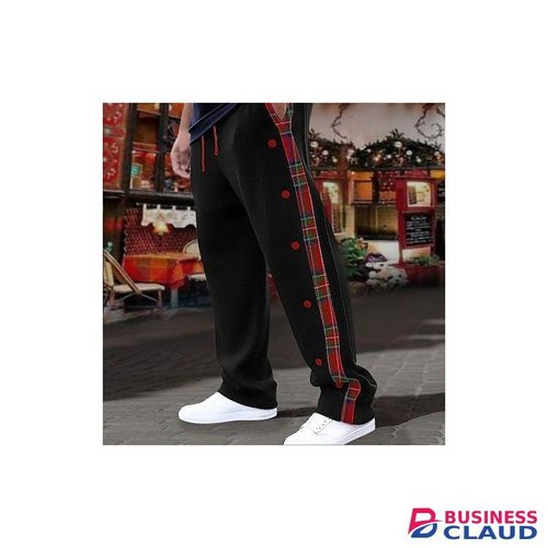 Vintage Side Button Striped Patchwork Pants Mens Trendy Drawstring Loose Straight Trousers Men 2025 Spring Autumn Casual Pants