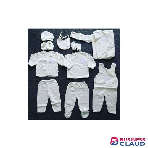 Lucky Star 11 Pieces Unisex New Born Baby Receiving Set- White