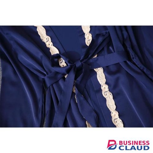 Blue Design I Ladies 5pc Pajama Sets With Chest Pads