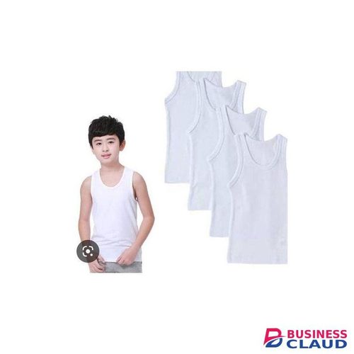 3 pcs high quality cotton boys vests - White