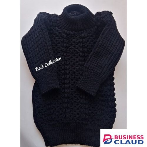 Cutest Warm Unisex Knitted Black Baby Sweater