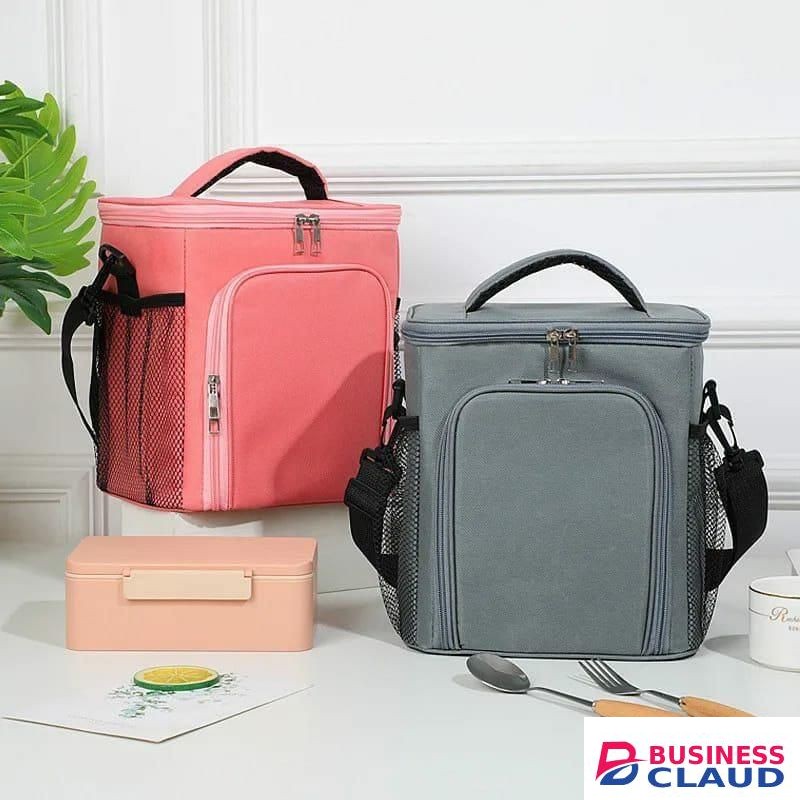 Large Capacity Insulated Lunch Bag For Women & Men, Cross-Body Thermal Bag W/Front Zipper Pocket, Reusable Lunch Bag,