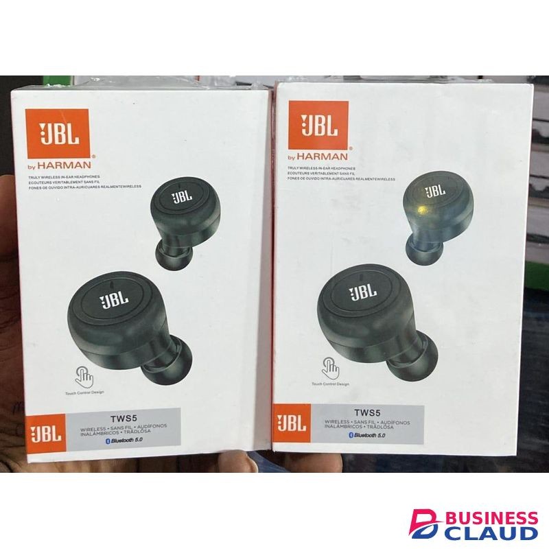 JBL TWS 5 True Wireless Bluetooth Earphones – Compact Design with High-Fidelity Sound & Charging Case