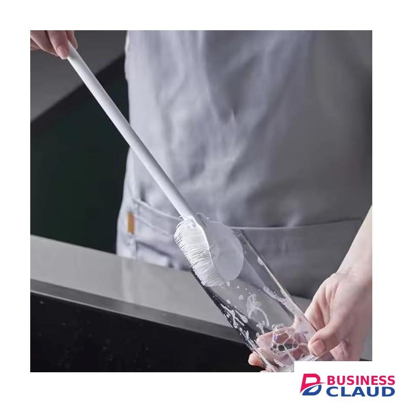 Portable Glass Water Bottle Silicone Brush Creative Long Handle Cleaner Soft Cleaning with 90 Degree Foldable Brush Head