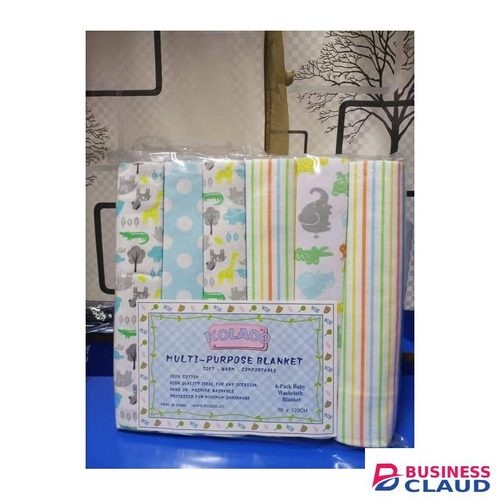 6 In 1 Cotton Flannels / Receiving Blankets For New Born