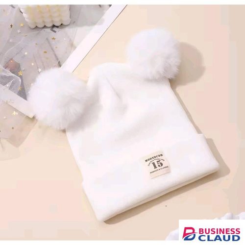 2PCs Adorable Warm Knitted 1Baby Cap&1Matching Scarf