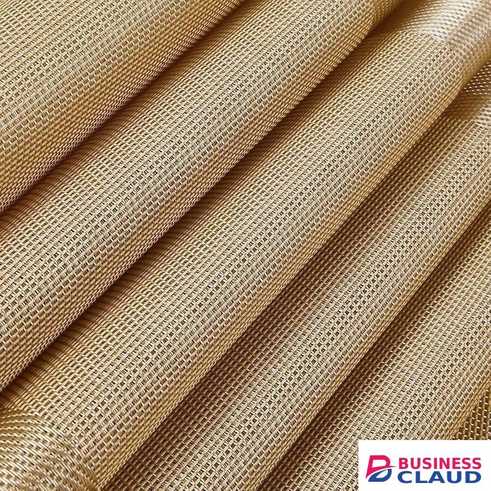 Placemat Set 6 and Table Runner Easy to Clean Non-Slip Heat Resistant Dining Table Mat Washable Crossweave Woven Vinyl PVC with Single Border Decoration Rectangle Outdoor Indoor-gold