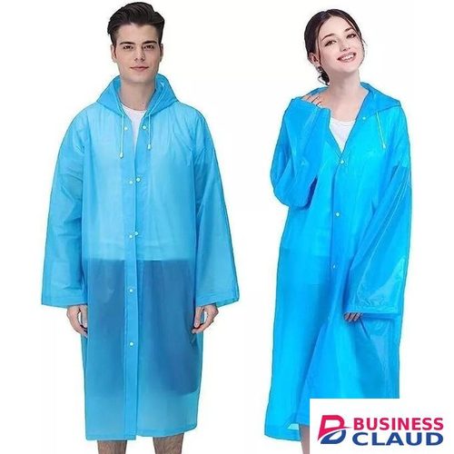Men and Women Reusable Waterproof Jacket, Button Hooded Raincoat, unisex light weight Rainwear, Rain Coat with Poncho, EVA adult rain coat, long outdoor adult plastic rain coat