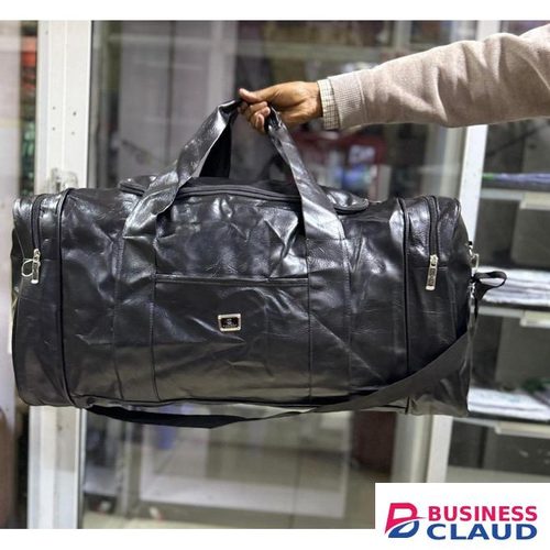 Large Capacity Leather Travel Bags, Unisex Large Capacity Leather Travel Bags Black