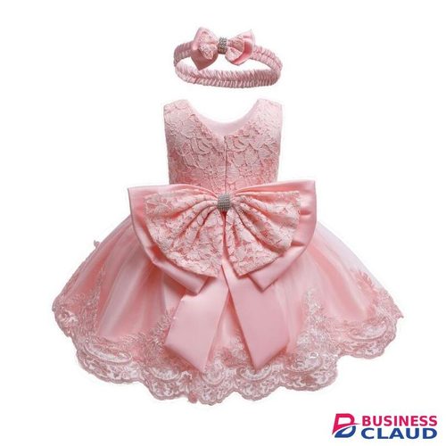 Princess Baby Dress With A Head Decor