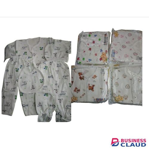 Lucky Star 5 Pieces Unisex New Born Baby Receiving Set (Assorted Prints And Flowers)