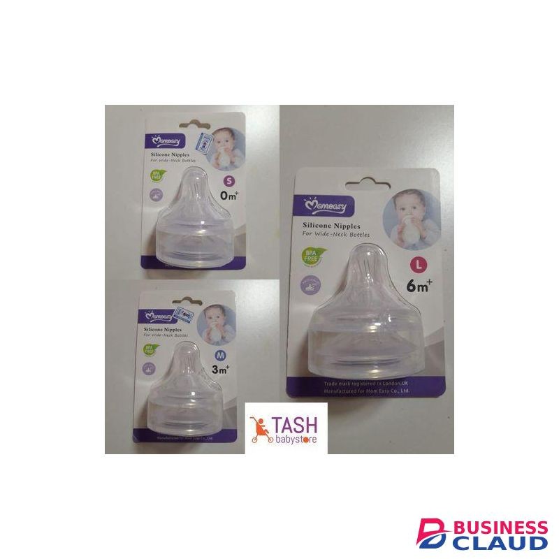 Momeasy Feeding Bottle Spare Teats/Silicone Nipples- (0M+)