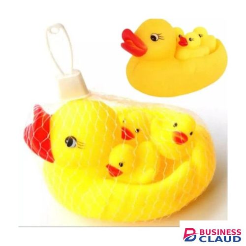 Floating Rubber Duck and 3 Chicks Toys Family (Bath Toys)
