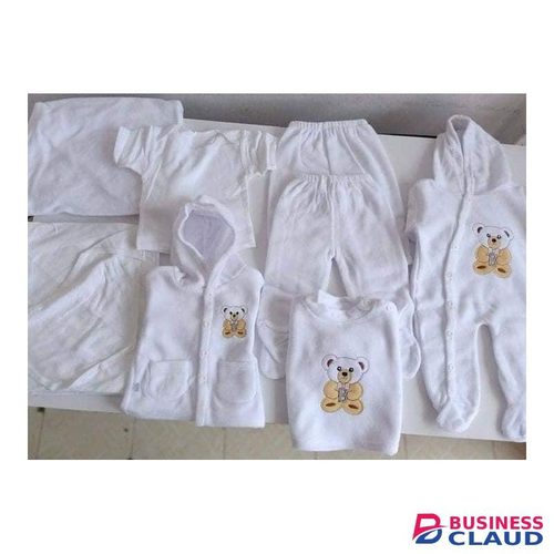 Unisex 8 Piece Baby Receiving Fleece Set-white