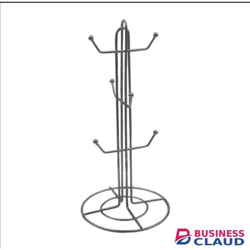 Stainless Steel Cup Holder Stand with 6 Holders Cup Stand Mug Holder